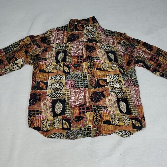 Vintage Karnold Shirt Mens Size M Floral RN 75724 Collared 100% Silk Scarface - Picture 10 of 12